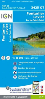 IGN - 3425OT Pontarlier - Levier - Lac de St.-Point