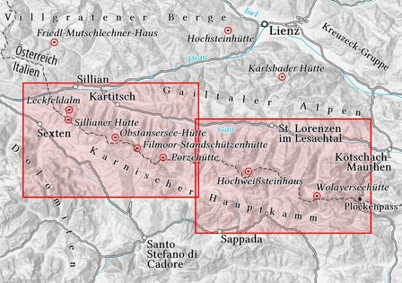 OeAV - Alpenvereinskarte 57/1 Karnischer Hauptkamm (Weg + Ski)