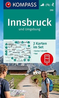 Kompass - WK 290 Rund um Innsbruck (set 2 kaarten)