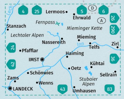 Kompass - WK 35 Imst - Telfs - K&uuml;htai - Mieminger Kette