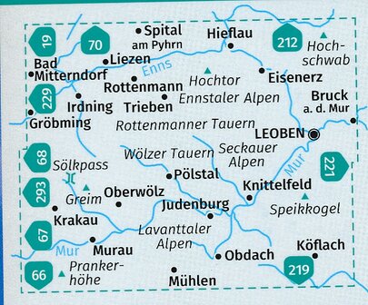 Kompass - WK 223 S&ouml;lktaler - Rottenmanner Tauern - Seckauer Alpen