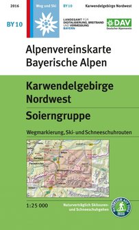 OeAV - Alpenvereinskarte BY10 Karwendelgebrige Nordwest - Soierngruppe (weg + ski)