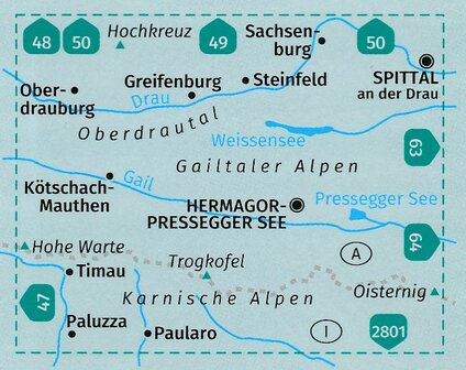 Kompass - WK 60 Gailtaler Alpen - Karnische Alpen - Oberdrautal