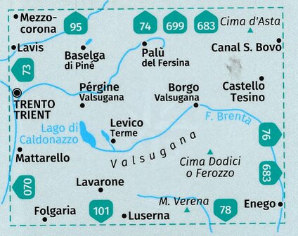 Kompass - WK 75 Valsugana - Trento - Pin&eacute; - Levico