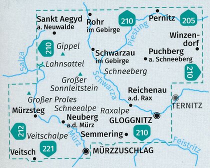 Kompass - WK 228 Wiener Hausberge - Schneeberg - Rax