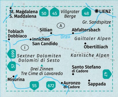 Kompass - WK 58 Sextner Dolomiten - Toblach - Lienz