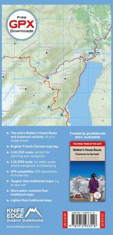 Knfe Edge - Trekking map Walker&#039;s Haute Route