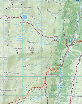 Knfe Edge - Trekking map Walker&#039;s Haute Route