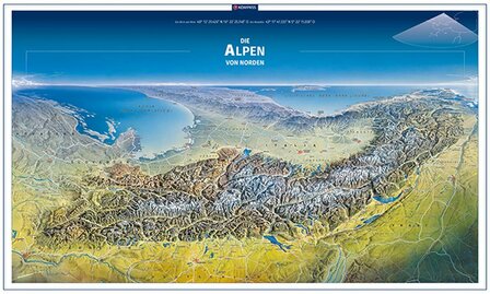 Kompass - Panorama Die Alpen von Norden