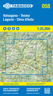 Tabacco - 058 Valsugana - Tesino - Lagorai - Cima d&#039;Asta