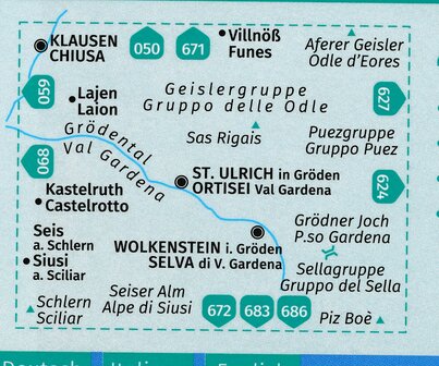 Kompass - WK 076 Val Gardena - Seiser Alm
