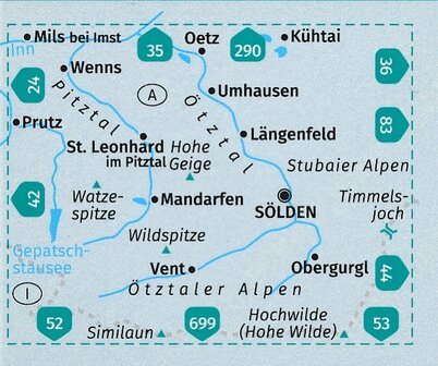 Kompass - WK 43 &Ouml;tztaler Alpen - &Ouml;tztal - Pitztal