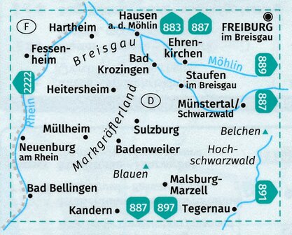 Kompass - WK 890 M&uuml;nstertal - N&ouml;rdliches Markgr&auml;flerland