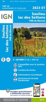 IGN - 2823ET Saulieu - Lac des Settons