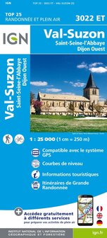 IGN - 3022ET Val-Suzon - St-Seine-l&#039;Abbaye