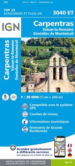 IGN - 3040ET Carpentras - Vaison-la-Romaine