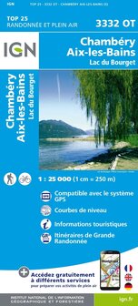 IGN - 3332OT Chamb&eacute;ry - Aix-Les-Bain - Lac du Bourget