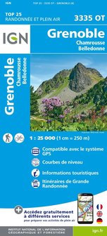 IGN - 3335OT Grenoble - Chamrousse - Belledonne