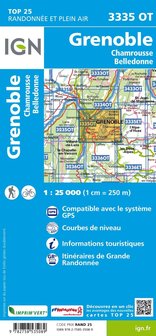 IGN - 3335OT Grenoble - Chamrousse - Belledonne