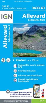 IGN - 3433OT Allevard - Belledonne Nord