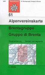 OeAV - Alpenvereinskarte 51 Brentagruppe (Weg)