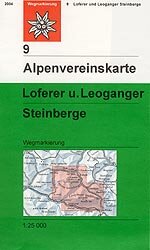 OeAV - Alpenvereinskarte 9 Loferer und Leoganger Steinberge (Weg)