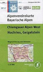 OeAV - Alpenvereinskarte BY17 Chiemgauer Alpen West, Hochries, Geigelstein (Weg + Ski)