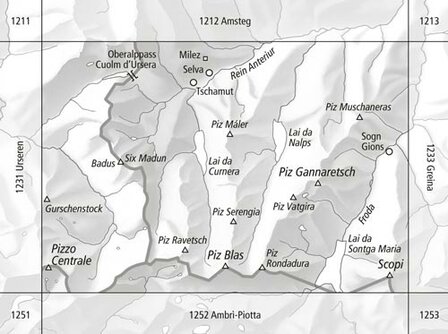 Swisstopo - 1232 Oberalppass