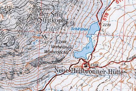 OeAV - Alpenvereinskarte 28/2 Verwallgruppe Mitte (Weg)