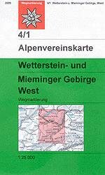 OeAV - Alpenvereinskarte 4/1 Wetterstein- und Mieminger Gebirge West (Weg)