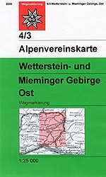 OeAV - Alpenvereinskarte 4/3 Wetterstein- und Mieminger Gebirge Ost (Weg)