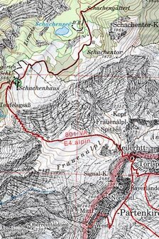 OeAV - Alpenvereinskarte 4/3 Wetterstein- und Mieminger Gebirge Ost (Weg)