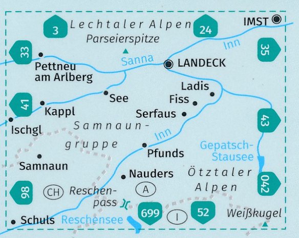 Kompass - WK 42 Landeck - Nauders - Samnaungruppe