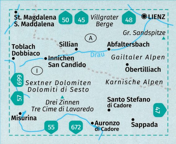 Kompass - WK 58 Sextner Dolomiten - Toblach - Lienz