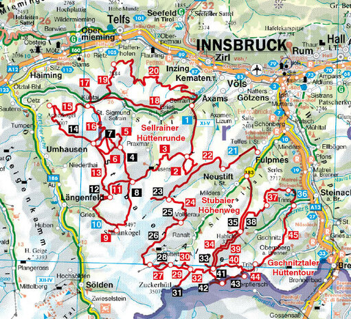 Rother - Stubaier Höhenweg wandelgids