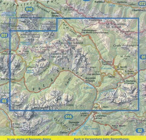 Tabacco - 017 Dolomiti di Auronzo e del Comelico