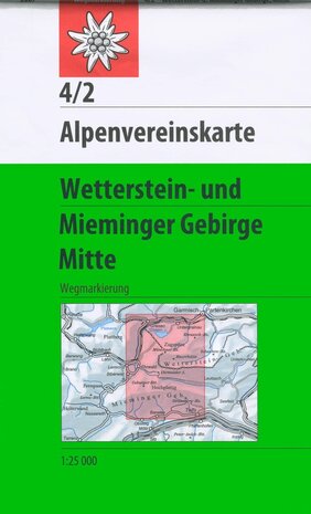 OeAV - Alpenvereinskarte 4/2 Wetterstein- und Mieminger Gebirge Mitte (Weg)