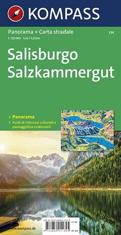 Kompass - Panorama- en autokaart Salzburgland / Salzkammergut