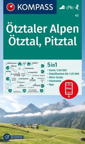 Kompass - WK 43 Ötztaler Alpen - Ötztal - Pitztal