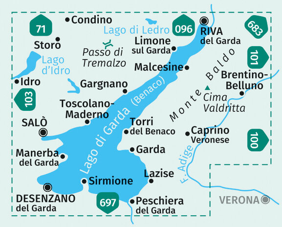 Kompass - WK 102 Lago di Garda - Monte Baldo