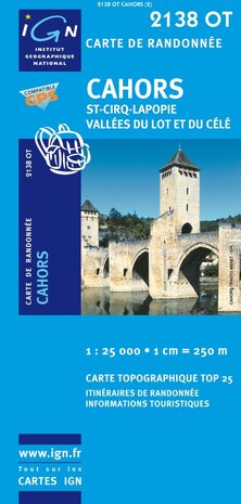 IGN - 2138OT Cahors - St-Cirq-Lapopie