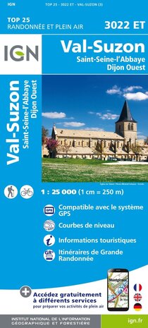 IGN - 3022ET Val-Suzon - St-Seine-l'Abbaye