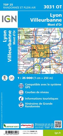 IGN - 3031OT Lyon - Villeurbanne - Mont d'Or