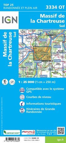 IGN - 3334OT Massif de la Chartreusse Sud