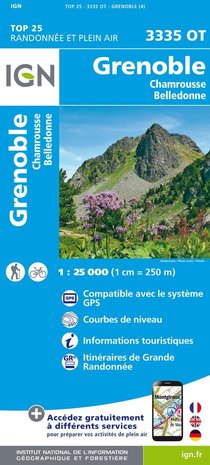 IGN - 3335OT Grenoble - Chamrousse - Belledonne