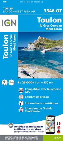 IGN - 3346OT Toulon - Le Gros Cerveau - Mont Faron