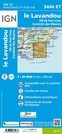 IGN - 3446ET Le Lavandou - Corniches des Maures