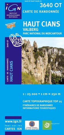 IGN - 3640OT Haut Cians - Valberg - PN du Mercantour