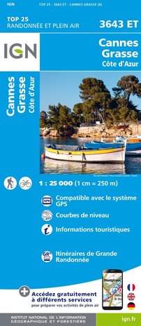 IGN - 3643ET Cannes - Grasse - Côte d'Azur