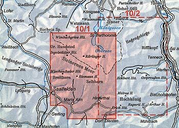 OeAV - Alpenvereinskarte 10/1 Steinernes Meer (Weg + Ski)